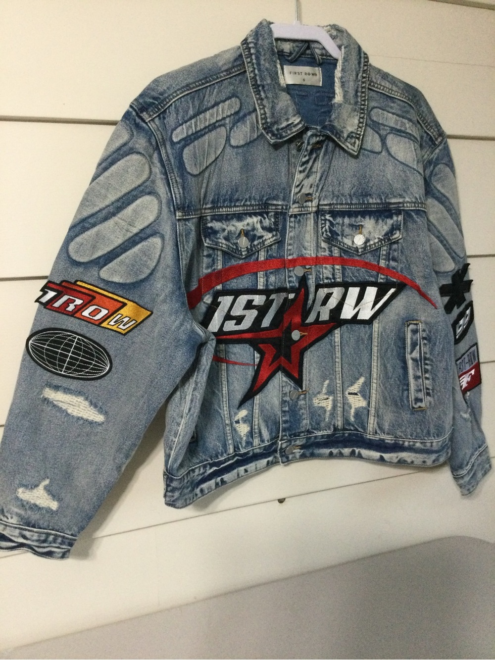 First Row Blue Denim Jacket - Light & Medium Wash